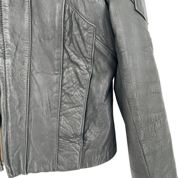 Hideout Vintage Womens Leather Jacket Moto Apparel Black Size 36 - Picture 7 of 16